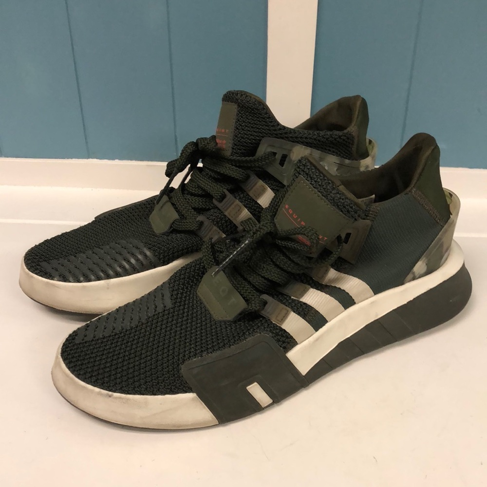 Mens Size 11.5‎ - adidas EQT Bask ADV Night Cargo 2018 camo moss green